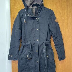 The North Face Shearling MIDI Black Hooded Jacket